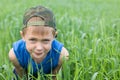 Little boy in the grass