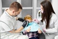 Little boy is healing his teeth in dental clinic Royalty Free Stock Photo