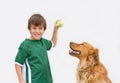 Little Boy and His Dog Royalty Free Stock Photo