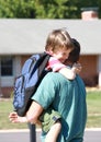 Little Boy Hugging Dad Royalty Free Stock Photo
