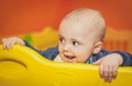 Little boy in an indoor playground Royalty Free Stock Photo