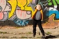 Little boy jumping for joy Royalty Free Stock Photo