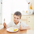 Little boy in the kitchen Royalty Free Stock Photo