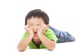 Little boy makes a funny face Royalty Free Stock Photo