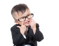 Little boy making funny face Royalty Free Stock Photo