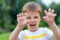 Little Boy Making Funny Face Royalty Free Stock Photo