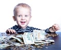 Little boy with money