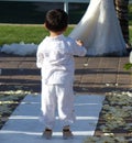 Little Boy Observing Wedding Couple from his point of view