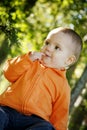 Little boy outdoors