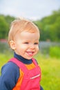 Little boy outdoors Royalty Free Stock Photo