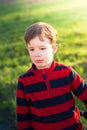 Little boy outdoors Royalty Free Stock Photo