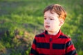 Little boy outdoors Royalty Free Stock Photo