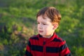 Little boy outdoors Royalty Free Stock Photo