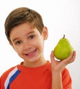 Little boy pear. Royalty Free Stock Photo