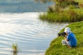 Little boy photographing Royalty Free Stock Photo