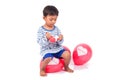 Little boy play balloon Royalty Free Stock Photo