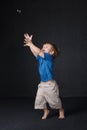 Little boy playing with bubble Royalty Free Stock Photo