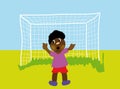 Little boy playing football Royalty Free Stock Photo