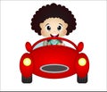 Little boy playing with his car toy Royalty Free Stock Photo
