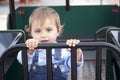 Toddler playing at the playground