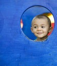 Little boy playing on playground Royalty Free Stock Photo