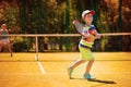 Little boy playing tennis Royalty Free Stock Photo