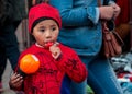 Little boy portrait dressed in Spiderman costume at Halloween celebration