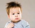 Little boy pouting Royalty Free Stock Photo