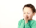 little boy praying to God stock photo Royalty Free Stock Photo