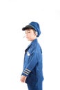 Little boy pretend as a pilot Royalty Free Stock Photo