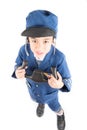 Little boy pretend as a pilot Royalty Free Stock Photo