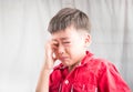 Little boy is punishing on time out at home Royalty Free Stock Photo