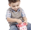 Little boy receives a beautiful gift