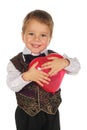 Little boy with red balloon Royalty Free Stock Photo