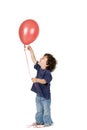 Little boy red balloon Royalty Free Stock Photo