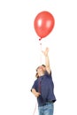 Little boy red baloon Royalty Free Stock Photo