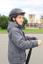 Little boy ride on segway