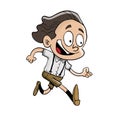 Little boy running with enthusiasm Royalty Free Stock Photo