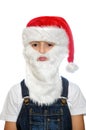 Little boy in Santa red hat Royalty Free Stock Photo