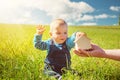 Little boy with shape of house Royalty Free Stock Photo