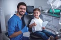 Little boy at the dentist Royalty Free Stock Photo
