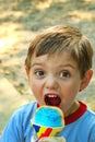 Little Boy snowcone Royalty Free Stock Photo