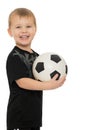 Little boy with soccer ball Royalty Free Stock Photo