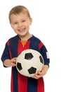 Little boy with soccer ball