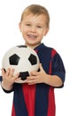 Little boy with soccer ball Royalty Free Stock Photo