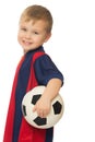 Little boy with soccer ball Royalty Free Stock Photo