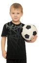 Little boy with soccer ball Royalty Free Stock Photo