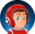 Little boy in space suit