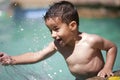 Little boy splashing water Royalty Free Stock Photo