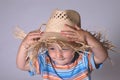 Little boy with straw hat